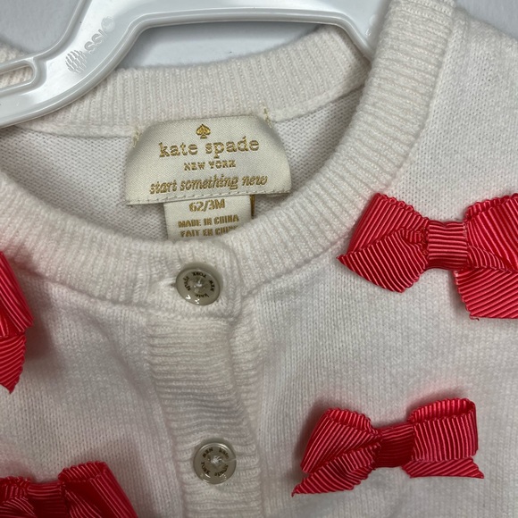 KATE SPADE Baby Cardigan with Bows - Picture 2 of 4